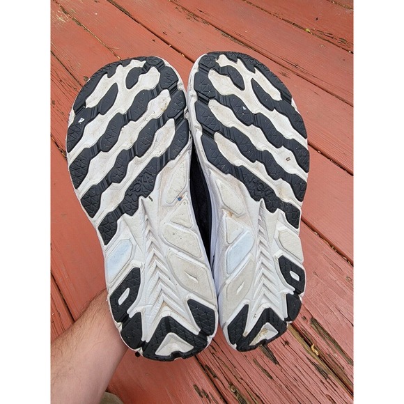 Hoka One One Clifton 8 Men’s Size 10D 1119393-BWHT Black White Running Shoes - Picture 7 of 12